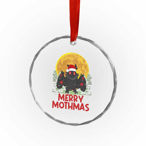 Mothman Christmas Crystal Glass Ornament Funny Merry Mothmas Cryptid Xmas Santa TS02 Print Your Wear