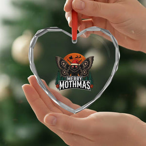 Mothman Heart Crystal Glass Ornament Holiday Humor Merry Mothmas Cryptid Gift TS12 Print Your Wear