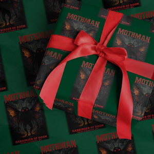 Mothman Wrapping Paper Roll Horror Harbinger of Doom Urban Myth Cryptid Creature TS10 Green Print Your Wear