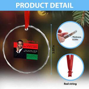 Motivational Malcolm X Quote Crystal Glass Ornament Black History Month Gift TS12 Print Your Wear