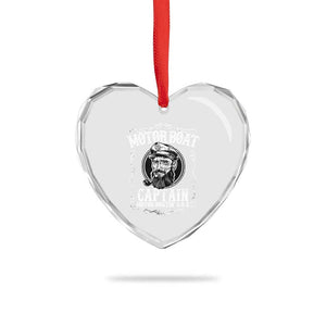 Motor Boat Captain Heart Crystal Glass Ornament Funny Boating Pontoon Party Motor Boatin Lake Life TS02 Print Your Wear