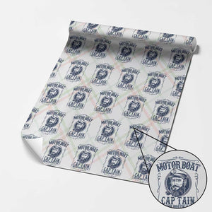 Motor Boat Captain Wrapping Paper Roll Funny Pontoon Boating Motor Boatin Lake Life TS02 Christmas Plaid Print Your Wear