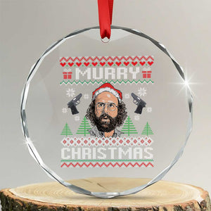 Murray Christmas Crystal Glass Ornament Funny Stranger Holiday Meme TS14 Transparent Glass 3'' Circle Print Your Wear