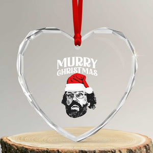 Murray Christmas Heart Crystal Glass Ornament Funny Stranger Xmas TS14 Transparent Glass 3'' Heart Print Your Wear