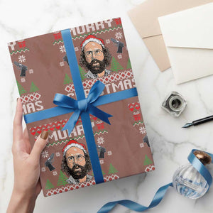 Murray Christmas Wrapping Paper Roll Funny Stranger Holiday Meme TS14 Mocha Print Your Wear