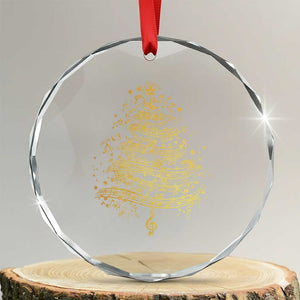 Music Christmas Tree Crystal Glass Ornament Musician Music Lover Gift TS10 Transparent Glass 3'' Circle Print Your Wear