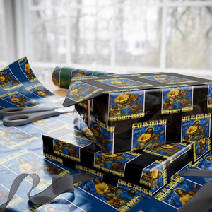 Music Give Us This Day Our Daily Shred Wrapping Paper Roll Funny Jesus Rock Guitar Meme TS02 Black Print Your Wear