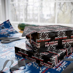 My Bowling Technique Is Top Secret Wrapping Paper Roll Funny Bowler Gift TS12 Black Print Your Wear