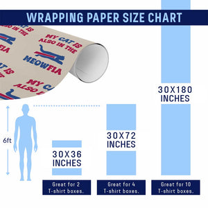 My Cat Is Also In The Meowfia Wrapping Paper Roll Cat Dad Football Lover Mafia Fan TS10 Print Your Wear