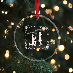 My English Teacher and Gym Teacher Are Getting Married Crystal Glass Ornament She Said Yes Love Story Romance TS02 Print Your Wear