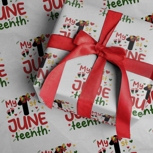 My First Juneteenth Wrapping Paper Roll African American Baby Freedom Day TS12 White Print Your Wear