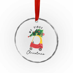 My First Xmas Crystal Glass Ornament Toy Car Xmas Tree TS11 Print Your Wear
