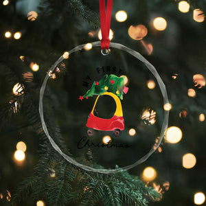 My First Xmas Crystal Glass Ornament Toy Car Xmas Tree TS11 Print Your Wear
