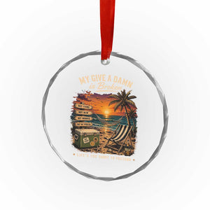My Give A Damn is Broken Lifes Too Short to Pretend Crystal Glass Ornament Funny Old Man Quote TS11 Print Your Wear