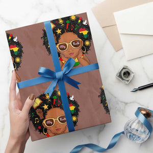 My Roots Black History Culture Pride Wrapping Paper Roll African American Heritage TS12 Mocha Print Your Wear