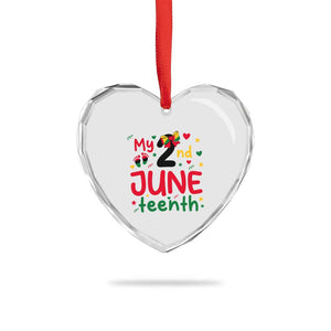 My Second Juneteenth Heart Crystal Glass Ornament African American Baby Freedom Day TS12 Print Your Wear