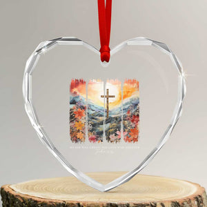 My Sin Was Great His Love Was Greater Heart Crystal Glass Ornament Christian Easter Religious Bible Verse TS11 Transparent Glass 3'' Heart Print Your Wear