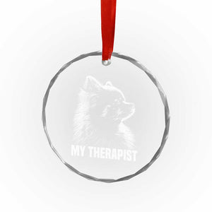 My Therapist Is A Pomeranian Crystal Glass Ornament Dog Lover Gift Idea TS12 Print Your Wear