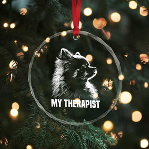 My Therapist Is A Pomeranian Crystal Glass Ornament Dog Lover Gift Idea TS12 Print Your Wear