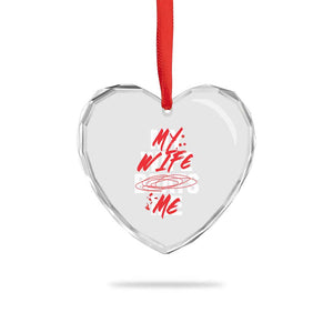 My Wife Beats Me Heart Crystal Glass Ornament Funny Husband Birthday Anniversary TS10 Print Your Wear