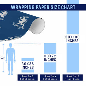 Mythical Krampus Wrapping Paper Roll Scary Christmas Horror Occult Holiday Eastern Folklore TS02 Print Your Wear