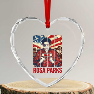 Nah Rosa Parks Heart Crystal Glass Ornament Black History Month Gift TS12 Transparent Glass 3'' Heart Print Your Wear