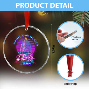 Nakatomi Plaza Christmas Party 1988 Vaporwave Crystal Glass Ornament TS09 Print Your Wear
