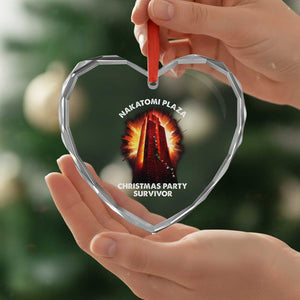 Nakatomi Plaza Christmas Party Survivor Heart Crystal Glass Ornament TS09 Print Your Wear