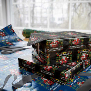 Nakatomi Plaza Christmas Wrapping Paper Roll Funny Santa Gun Cosplay Xmas TS14 Black Print Your Wear