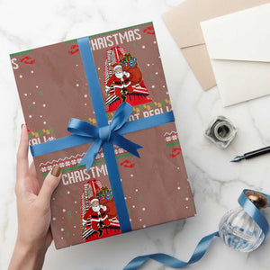 Nakatomi Plaza Christmas Wrapping Paper Roll Just Got Real TS14 Mocha Print Your Wear