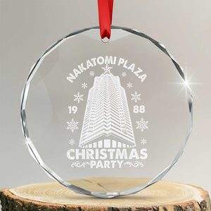 Nakatomi Plaza Crystal Glass Ornament Christmas Party 1988 Vintage Snowflake TS11 Transparent Glass 3'' Circle Print Your Wear
