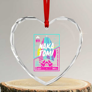 Nakatomi Plaza Heart Crystal Glass Ornament Party 1988 Christmas Jumper Xmas Funny 80's Die Movie Bruce TS10 Transparent Glass 3'' Heart Print Your Wear