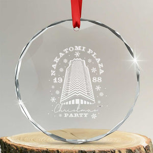 Nakatomi Plaza Party 1988 Crystal Glass Ornament Funny 80's Xmas Movie TS10 Transparent Glass 3'' Circle Print Your Wear