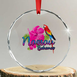 Nassau Souvenir Crystal Glass Ornament Caribbean Bahamas Beach Vacation TS10 Transparent Glass 3'' Circle Print Your Wear