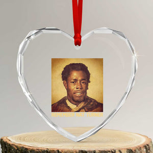 Nat Turner Heart Crystal Glass Ornament Black History Month TS14 Transparent Glass 3'' Heart Print Your Wear