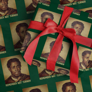 Nat Turner Wrapping Paper Roll Black History Month TS14 Green Print Your Wear