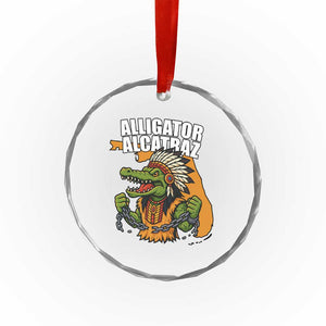 Native Alligator Alcatraz Crystal Glass Ornament Florida Gator Break The Chain TS02 Print Your Wear