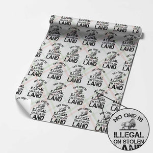 Native American Buffalo Graphic Wrapping Paper Roll No One Is Illegal On Stolen Land