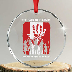 Native American Child Idian Crystal Glass Ornament The Part Of History We Must Never Forget TS14 Transparent Glass 3'' Circle Print Your Wear