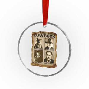 Native American Cowboy Legends Crystal Glass Ornament Vintage Western Rodeo