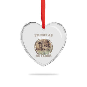 Native American Heritage Heart Crystal Glass Ornament I'm Not As White As I Look