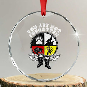 Native American Indian Crystal Glass Ornament You Are Not Forgotten TS10 Transparent Glass 3'' Circle Print Your Wear