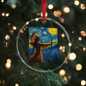 Native American Indian Women Crystal Glass Ornament Starry Night Indigenous Pride TS14 Print Your Wear