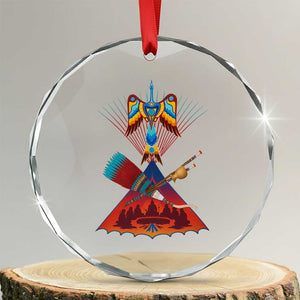 Native American Indigenous Heritage Peyote Water Bird Crystal Glass Ornament