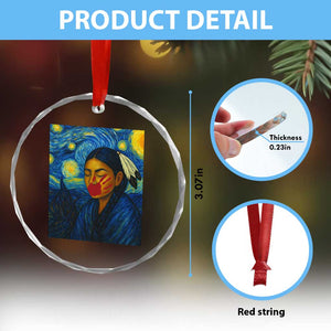 Native American MMIW Crystal Glass Ornament Starry Night Indigenous People Day TS14 Print Your Wear