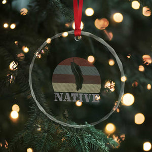 Native Indian American Pride Indigenous Native American Crystal Glass Ornament