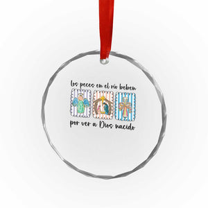Nativity Scene Christian Christmas Crystal Glass Ornament Feliz Navidad TS14 Print Your Wear