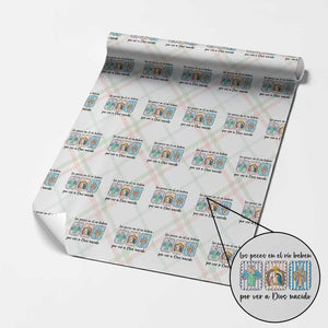 Nativity Scene Christian Christmas Wrapping Paper Roll Feliz Navidad TS14 Christmas Plaid Print Your Wear