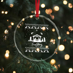 Nativity Scene Christmas Crystal Glass Ornament Christian True Story Jesus Birth Ugly Xmas TS10 Print Your Wear