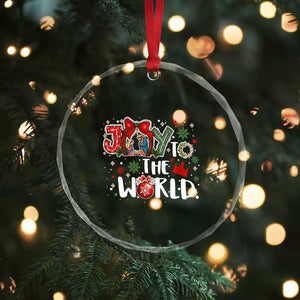 Nativity Scene Christmas Crystal Glass Ornament Joy To The World TS14 Print Your Wear